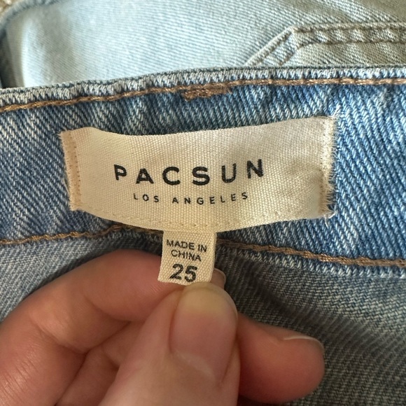 PacSun Light Blue Distressed Denim Skirt - Picture 3 of 3